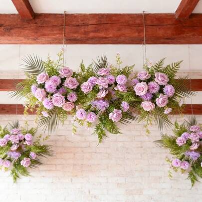 Silk Flower Arch, Round Gazebo, Wedding Floral Decor, Wedding Stage Props