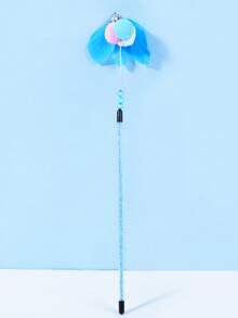 New Cat Toys - Handmade Jingle Sticky Rice Ball Cat Teaser, Crystal Tube Feather Cat Wand, Cat Supplies - Multicolor - View 10