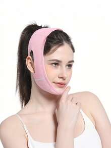 1个V型提拉面膜，带下巴带，女士V型提拉面膜，下巴锻炼器 - 彩色 - 查看 4