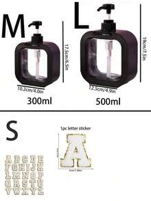 500ml/300ml Soap Dispenser, Countertop Liquid Soap Refill Bottle, Bathroom Handwash Liquid Dispenser, Single-Hand Press Soap Bottle, Reusable Empty Bottles (For Shampoo, Laundry Detergent, Conditioner, Body Wash, Cleaning Liquid) - Multicolor - View 11