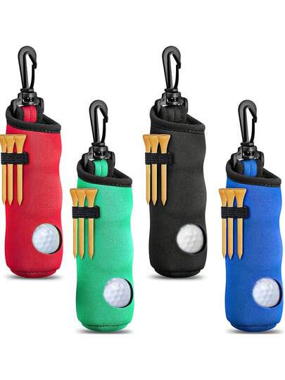 Portable Golf Ball And Tee Bag With Keychain Clip Golf Ball Holder Pouch With Tee Holder Golf Ball Carry Bag Pouch Waterproof Golf Protection Bag For Men Women Golf Enthusiasts Easy To Install And Store Storage Golf Essential Accessories Golf Stuff