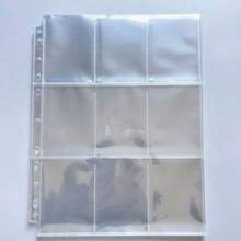 50个/包，共900个A4 11孔活页夹补充装，通用3英寸收藏套，9格双面明信片/卡片夹，返校用品 - 無色 - 查看 4