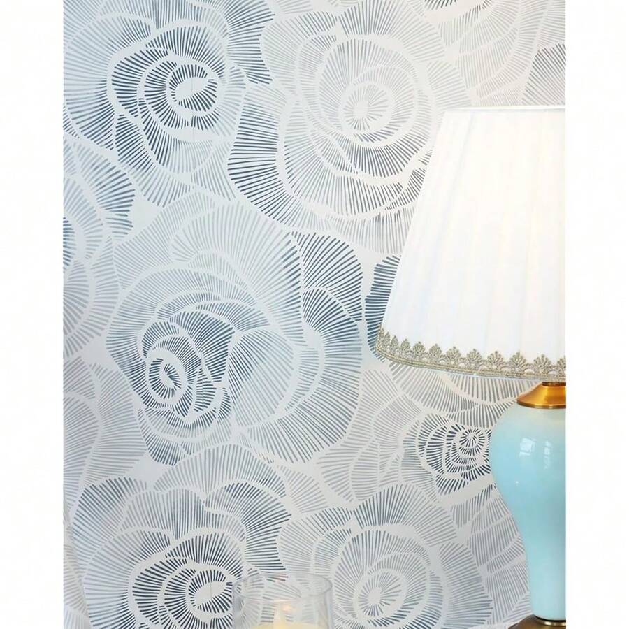 Blue And White Peel And Stick Wallpaper Floral Contact Paper Removable Floral Wallpaper Peel And Stick Boho Se- Adhesive Vinyl Wall Paper For Bedroom Cabinets Decoration 15.7inch* 78.7inch - 藍色花卉圖案,157英寸 x 787英寸 - 查看 1