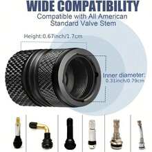 4pcs Aluminum Alloy Tire Valve Stem Caps, Universal Fit For Cars, Motorcycles, Bicycles, Anti-Rust And Dust Metal Valve Covers, Suitable For Multiple Vehicle Models - Large Cylinder - View 11