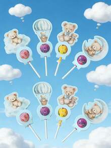 24 بطاقة لولي بوب دب أزرق، بطاقات ديكور لولي بوب لحفلة الدببة، لوازم تغليف هدايا لولي بوب لحفلة استحمام الطفل، بطاقات ورقية لولي بوب عيد الميلاد، تغليف حلوى، أكياس بطاقات هدايا الحلوى، ديكورات حفلة عيد ميلاد الدببة، ديكورات حفلة استحمام الطفل، ديكورات حفلة الكشف عن نوع الجنين، هدايا صغيرة لحفلات الزفاف، لوازم حفلة عيد الميلاد، هدايا عيد الميلاد، هدايا حفلة استحمام الطفل، تذكارات حفلة عيد الميلاد - دُبٌّ - مشاهدة 3