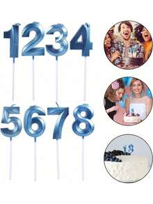 EstiloCiieeo 10 Piezas Velas De Pastel De CumpleañOs Velas De Numero De CumpleañOs Velas De CumpleañOs Numerales DecoracióN De Pastel De CumpleañOs 5 Velas Parafina Feliz CumpleañOs NúMeroVersióN Mejorada - Dorado - Ver 9