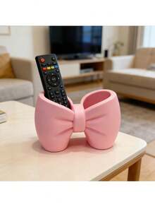 1pc Bowknot Toothbrush Holder (With Drainage Hole), Pink Butterfly Shaped Storage Cup | Toothbrush Holder/Desktop Pen Cup, Bathroom Vanity Organizer, Makeup Brush Holder, Cute Decor For Valentine's Day, Bedroom Desk Creative Storage Bucket - Multicolor - View 9