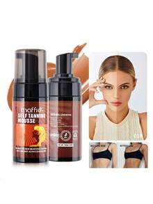 自助晒黑摩丝，古铜色，让肌肤自然亮泽，保湿，无需日光浴 - 彩色 - 查看 6