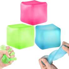 3pcs Adult Stress Relief Squeeze Toy, Sensory Fidget Toy For Optimal Relaxation. This Stress Relief And Relaxation Toy In Ice Cube Shape Can Help You Destress When Feeling Tense, Bored Or Excited. The Toy Is Filled With Pink, Purple And Blue Colors, Making It A Great Birthday Or Christmas Gift - Lifangti-3color - View 10