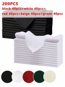2/6/12pcs High-Quality Minimalist Solid Color Napkins, Washable & Reusable, Suitable For Banquets, Gatherings, Hotels, Restaurants, Living Rooms, And Daily Home Decor - Multicolor - View 27