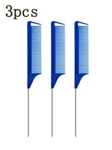 Rat Tail Comb Steel Pin Rat Tail Carbon Fiber Heat Resistant Teasing Combs With Stainless Steel Pintail - Multicolor - View 22