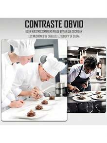 TendenciaGorros de cocina unisex,3 Piezas Gorro de chef ajustable de algodón,Gorros De Servicio De Comida de antiacete y transpirables,Gorros De Panadería adecuado para cocina, reposteríaCalidad premium - blanco - Ver 5