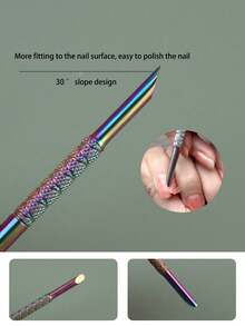 1 Set Includes 1 Stainless Steel Professional Nail Clipper And 1 Angled Cuticle Pusher, Multi-Function Cuticle Remover Manicure Care Set, Suitable For Salons And Women, Nail Care Tools, Nail Art Tools, Back To School Essential - Multicolor - View 3