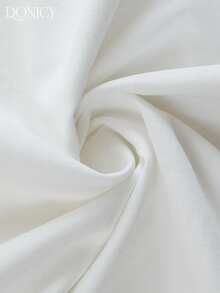 DONICY 女士白色无袖翻领系带喇叭连衣裙，时尚优雅，适合春夏穿着，可用于咖啡馆约会、度假、婚礼宾客、情人节、嘉年华等场合。 - 白色 - 查看 6