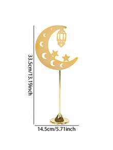 1pc Retro Iron Candle Holder, Metal Decor, Luxury Candlestick, Minimalist Design, Suitable For Home Decor, Romantic Dinner, Star & Moon Lantern Shape - Multicolor - View 19