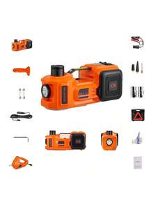 Electric Car Jack  5 Ton 11023 LBS Hydraulic Jack With Electric Impact Wrench  Portable Car Lift With Built-In Inflatable Pump  And LED Light For SUV MPV Sedan Truck Change Tires Garage Repair - Orange - View 8