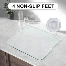 KimiDitt Tempered Glass Cutting Board, 8x12" Glass Cutting Board For Kitchen Counter,Small Size Frosted,With Non-Slip Feet, Scratch Resistant,Heat Resistant - ColorA - View 4