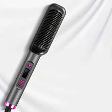 2-In-1 Hair Curler Brush With LCD Display - Quick Styling, Damage-Free, Fashionable Styling Comb, Multi-Function, Ideal Mother's Day/Birthday Gift, Hair Brush - EU C Type Plug(220-240V) - View 10