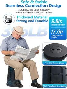 1pc Foldable Lightweight Stool, Adjustable And Extendable Outdoor Travel Stool, Suitable For Fishing And Hiking Trips, Comfortable And Portable