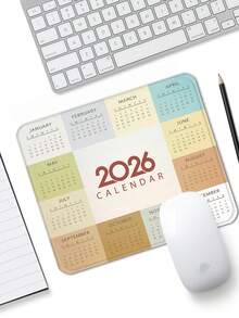 New Year's 2026 Calendar Mouse Pad,Small Sizes Are Optional, Non-Slip Rubber Bottom Table Pad, Exquisite Stitching Car Edge, Used For Desktop Decoration Office Accessories - Multicolor - View 6