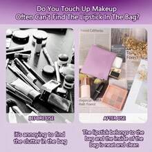 QLBUSOHA Pequeña Bolsa De Maquillaje Para Bolso Mini Bolsas De Cosméticos Portátiles Para Mujeres Monedero Lápiz Labial Organizador De Accesorios Cosméticos Bolsa De Almacenamiento Pequeña Para KitQYF - 8 件 - 查看 4