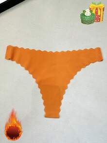 20-Piece Set. Mix Of Leopard Print & Solids. One-Piece, Ultra-Thin, Seamless Panties With Wavy Edges. Low-Rise, Quick-Dry, Breathable. Great For Dates, Indoor/Outdoor, Vacations. Pairs Well With Lingerie. Womenswear Thong Panties - 彩色 - 查看 8