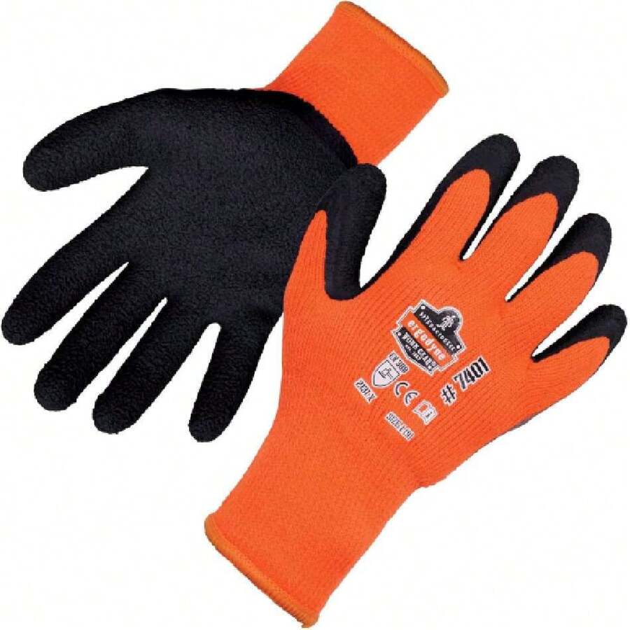 ProFlex 7401 Guantes de trabajo de invierno revestidos, palma recubierta de látex, forro polar térmico, naranja,37569675 - Rosa coral - Ver 1