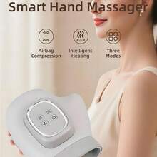 2000mAh Rechargeable Heated Hand Massager With Finger, Wrist Heating And Massage, Palm Wrist Joint Air Bag Massager, Suitable Gift For Men And Women - Silver - View 2