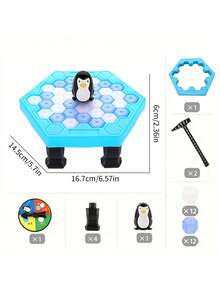 Kids Funny Knock Ice Blocks To Rescue Penguin Game, Exercises Logic Thinking And Hand-Eye Coordination, Educational Toy, Interactive & Stress Relief Toy Set, Portable, Great Gift For Birthday/Holiday - Multicolor - View 12