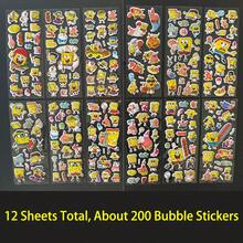 SpongeBob SquarePants 新款卡通贴纸，防水可重复使用贴纸书 - 彩色 - 查看 4