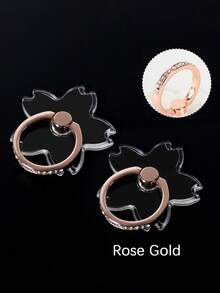 Cherry Blossom Rhinestone Phone Holder, Transparent Cherry Blossom Stand, 360° Rotating Ring Holder, Transparent Phone Stand Compatible With Most Phones, Tablets And Phone Cases, Suitable For IPhone, Android Phones, Birthday Gift, Gift For Family And Friends, Phone Ring Holder, Phone Accessories - Multicolor - View 14