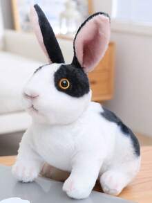 Lifelike Rabbit Plushies, 9.8in, Assorted Colors, Polyester, Perfect For Halloween, Thanksgiving, Christmas, New Year, Valentine'S Day, Mother'S Day, Carnival, Easter, Home, Office, Car, Outdoor Decor - Multicolor - View 3