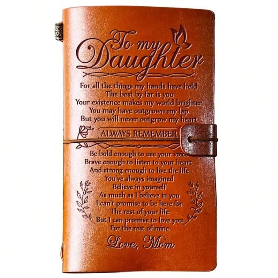 Daughter Gift From Mom, To My Daughter Leather Journal, 140 Page Refillable Writing Journal, Christmas Birthday Gifts For Daughter From Mom, Mother Daughter Gifts For Adults Daughter - To My Daughter - 查看 1