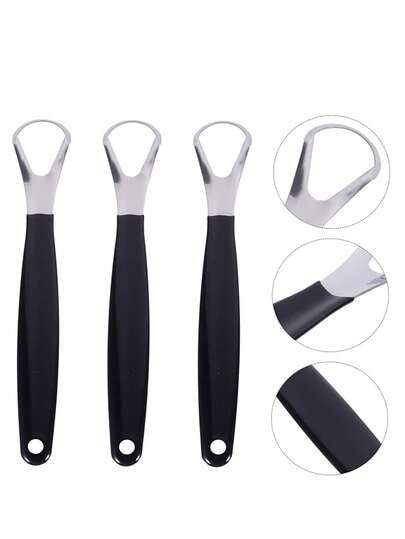 2pcs Tongue Scraper & Tongue Brush Storage Box Set, PP Plastic Combo Tongue Cleaner, Oral Care, Oral Hygiene Tool, Home Decor, Travel Accessory, Gift For Men, Parents, Friends, New Year