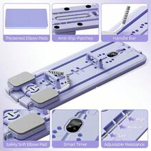 2026 New Pilates Board - Pilates Reformer Set, Multi-Purpose Foldable Pilates Reformer Board For Home, 5 In 1 Pilates Sliding Board - 紫色 - 查看 4
