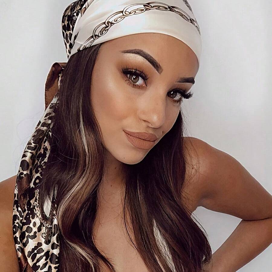 90*90cm Lightweight Scarf, Spring/Summer Sun Protection Shawl, Outdoor Neck Wrap Square Scarf