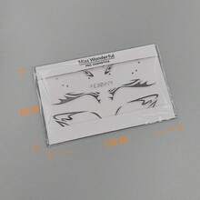 Futuristic Silver Face Lace Creative Makeup Metallic Makeup Artist Eye Shadow Patches Self-Adhesive - FE3D001 - Xem 4