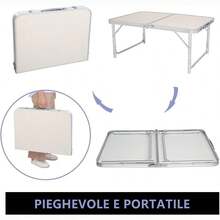 1pc Outdoor Folding Table, Portable Camping Table, Lightweight Aluminum Alloy Picnic Table, Multi-Purpose Table For Patio Barbecues And Stalls, Backyard Garden Barbecue Table, Portable Outdoor Party Table, Lightweight Aluminum Alloy Table For Outdoor Camping, Heavy-Duty Stall Equipment Table, Suitable For Outdoor Camping, Outdoor Backyard Barbecues, And Picnic Stalls. - Silver - View 9