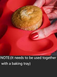 12-Cup Silicone Muffin Pan - Non-Stick Baking Tray, Easy Baking, Perfect For Muffins, Cakes And Breads - Durable, Easy Release, Heat Resistant Kitchen Tool