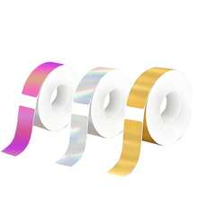 12x40mm Etiquetas holográficas duraderas - Rollo de 160 piezas de cinta láser térmica impermeable para impresoras D30 P11 P12 P15, pegatinas para eventos al aire libre - Multicolor - Ver 12