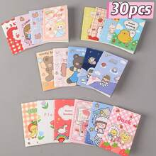 20本极简卡通迷你口袋笔记本，软封面便签本，幼儿园及小学学生奖励/礼物，内含16页 - 多色隨機 - 查看 13