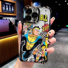 Comic Invincible Phone Case Compatible With  17 16e 16 15 14 13 12 11 Mini Pro Max Air X XR XSMAX 8 7 Plus Shockproof Transparent Soft Back Case Funda Para  17 Pro Forros Para  Cheap  17 Case - 混合顏色 - 查看 2