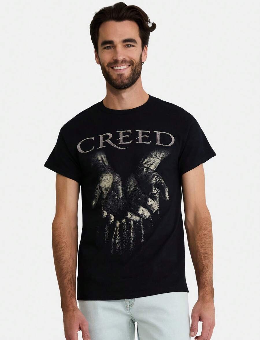 Mens Big Mens Graphic Tee Shirt - 黑色 - 查看 1