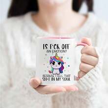 1 pieza, Taza de café de unicornio arcoíris divertida "ME HE PUESTO EN TIEMPO DE ESPERA HASTA QUE PUEDA JUGAR BIEN CON LOS DEMÁS, ESTO PUEDE TARDAR UN RATO" Taza novedosa para el té de la mañana, decoración de escritorio de oficina, regalo humorístico para amigos/familiares que necesiten un "tiempo de espera" - Multicolor - Ver 19