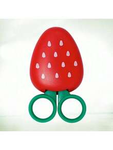 EstiloJuego De 3 Tijeras Creativas En Forma De Fresa Para Manualidades, Acero Inoxidable, Seguras Para NiñOs, Color Rojo, Tijeras con forma de frutas, tijeras preescolares, cortadoras de papel para niñosVersión mejorada - 1 - Ver 7