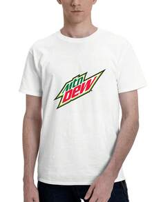 Playera unisex con estampado gráfico de rayo verde y rojo, estilo urbano - Blanco - Ver 1
