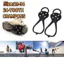 Pairs Non Slip Gripper Spikes Ice Cleats Snow Traction Cleats Crampons For Women Men Walking Running On Snow Ice