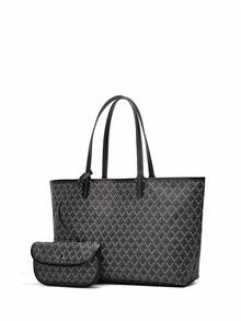 Women's Fashion New Simple Handbag Set, Shoulder Bag, Large Capacity Tote Bag, Commuter Versatile Ladies Handbag, Wallet, Student Shoulder Bag