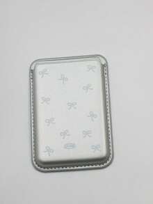 1pc Korean Indie Girly Bowknot Leather Magnetic Wireless Charging Magsafe Card Holder Phone Case Compatible With IPhone 17/16 Pro Max/15 Pro, Apple 14/13/12/11