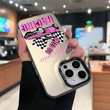 Pink Race Car With Checkered Flags California Vibes. This Stylish Phone Case Is Compatible With 17,16, 15, 14 Pro Max, 13, 12, 11, XR, And XS Plus Models. Made Of TPU Silicone, It Offers Shock And Drop Protection And A Superior Feel. It's An Ideal Gift For Family, Friends, And Loved Ones, And A Perfect Choice For New Years,Phone Case, Case, 17 Pro Case, 17 Pro Max Case,Phone Cases, 16 Case, 17 Case, 15 Case, 17 Pro Max,Phone Case  15 - Black - View 4